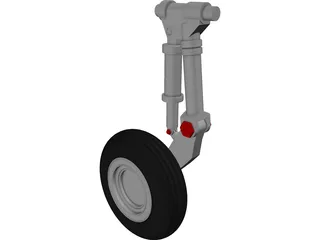IAR 99 Main Landing Gear 3D Model preview