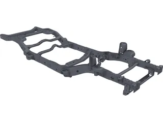 Jeep JK Frame 3D Model preview