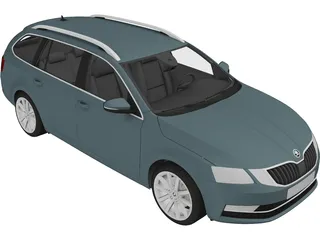 Skoda Octavia Combi (2017) 3D Model preview