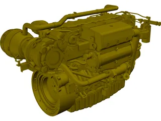 Cat C7 Engine 3D Model preview