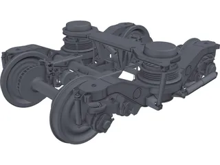 Train Bogie Y32 3D Model preview