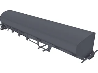 Tanker Semitrailer Frame 3D Model preview
