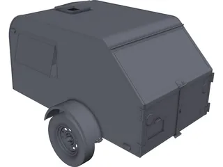 Teardrop Trailer 3D Model preview