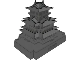 Chinese Castle 3D Model preview