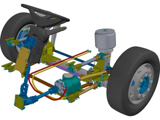 Front Axle Bus 3D Model preview
