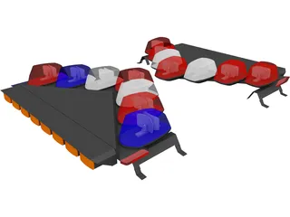 Vector Lightbar 3D Model preview
