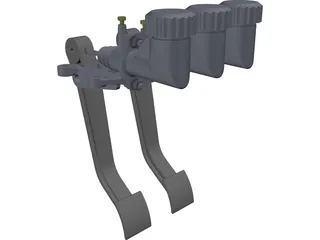 Wilwood 340828 Forward Mount Car Pedals 3D Model preview