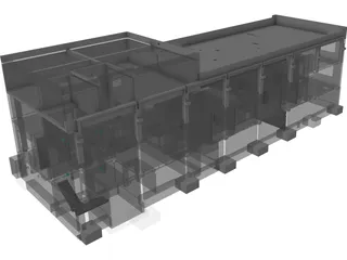 Train Station 3D Model preview