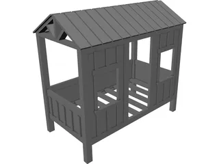 Cabin Bed 3D Model preview