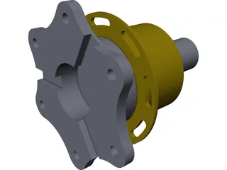Steering Wheel Quick Release OMP ODS-019 3D Model preview
