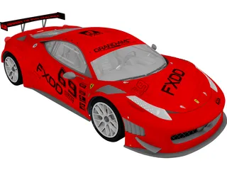 Ferrari 458 GT3 (2014) 3D Model preview