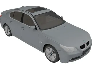 BMW 5-series E60 Sedan (2010) 3D Model preview
