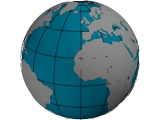 Globe 3D Model preview