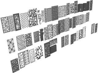 CNC Panels Collection 3D Model preview