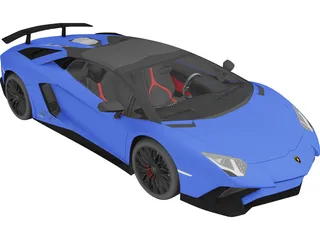 Lamborghini Aventador LP750-4 SV Roadster (2016) 3D Model preview