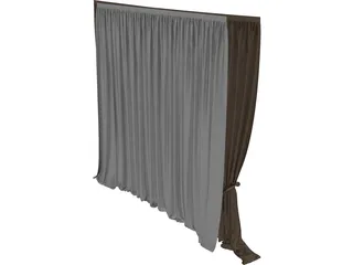 Curtain 3D Model preview