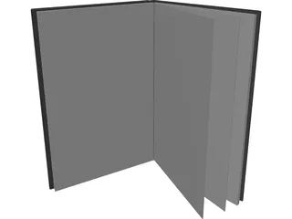 Open Thin Notebook 3D Model preview