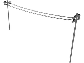 Telephone Pole 3D Model preview