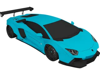 Lamborghini Aventador LB-Works 3D Model preview