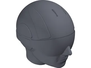 Ski Helmet with Goggles 3D Model preview