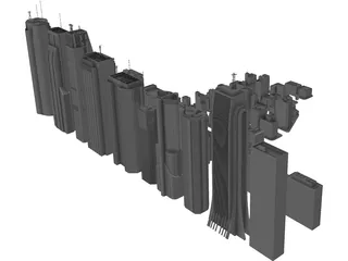 Tokyo Skyscraper Collection 3D Model preview