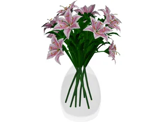 Lily Pink 3D Model preview