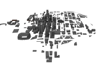 Charlotte Downtown 3D Model preview