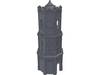 Meydan Saat Sari 3D Model preview