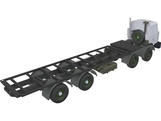 Volat MZKT 65272 8x8 Military Truck 3D Model preview