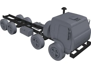 Kamaz 63501 8x8 Military Truck 3D Model preview