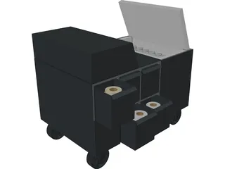 Pull Cart 3D Model preview