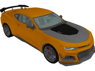 Chevrolet Camaro ZL1 1LE (2018) 3D Model preview