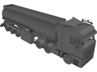 Mercedes-Benz Tanker Semi Trailer 3D Model preview