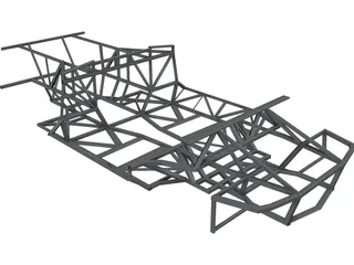 Lamborghini Diablo Frame 3D Model preview
