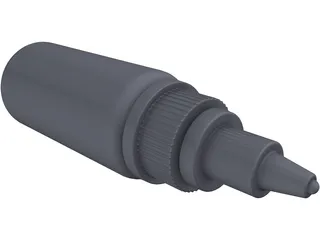 Tattoo Ink Bottle 3D Model preview