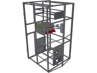Electric Transformer Container 3D Model preview