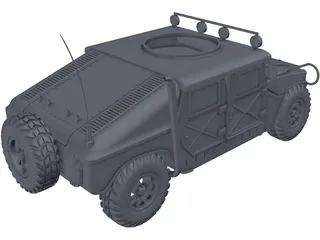 M1151 HMMWV Hummer 3D Model preview