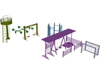 Children Playground 3D Model preview