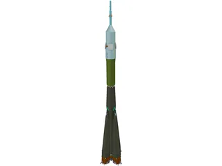 Soyuz-U Rocket Launcher 3D Model preview
