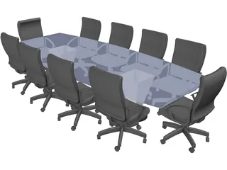 Conference Table 3D Model preview