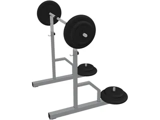 Barbell Gym 3D Model preview