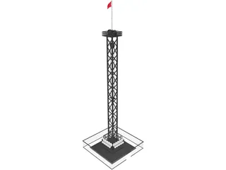 Rail Tower Extreme 3D Model preview