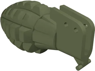 Pineapple Mk2 Grenade 3D Model preview