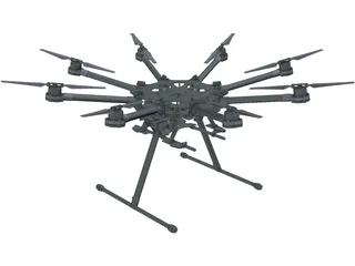 DJI S1000 Spreading Wings 3D Model preview