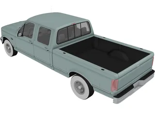Ford F-150 Crew Cab (1996) 3D Model preview