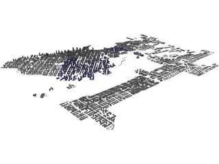 Vancouver City Downtown (Canada) 3D Model preview