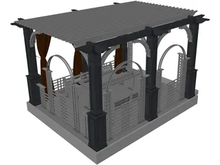 Pergola 3D Model preview