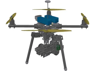X4 Quadcopter 3D Model preview