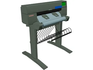 HP450C Plotter 3D Model preview