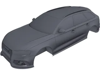 Audi RS6 Body 3D Model preview